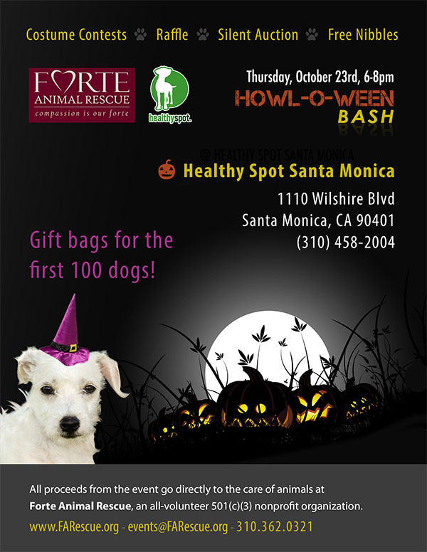 FORTE Animal Rescue Howl-o-Ween - Thursday October 23rd 6 to 8 PM
